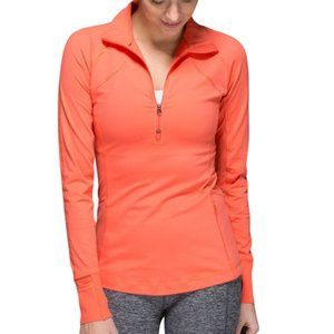 Lululemon Race With Grace 1/2 Zip II Running Activewear Mock Neck Atomic Red 10